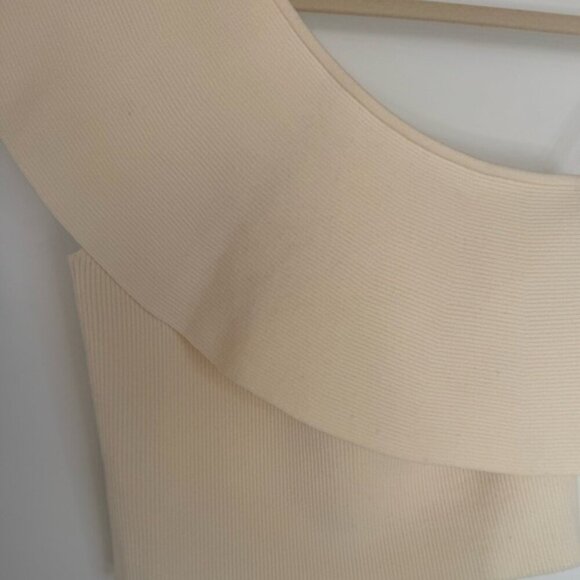 Wilfred Cream One-Shoulder Knit Top | Never Worn | Adorable Fit - Size M - Picture 4 of 10